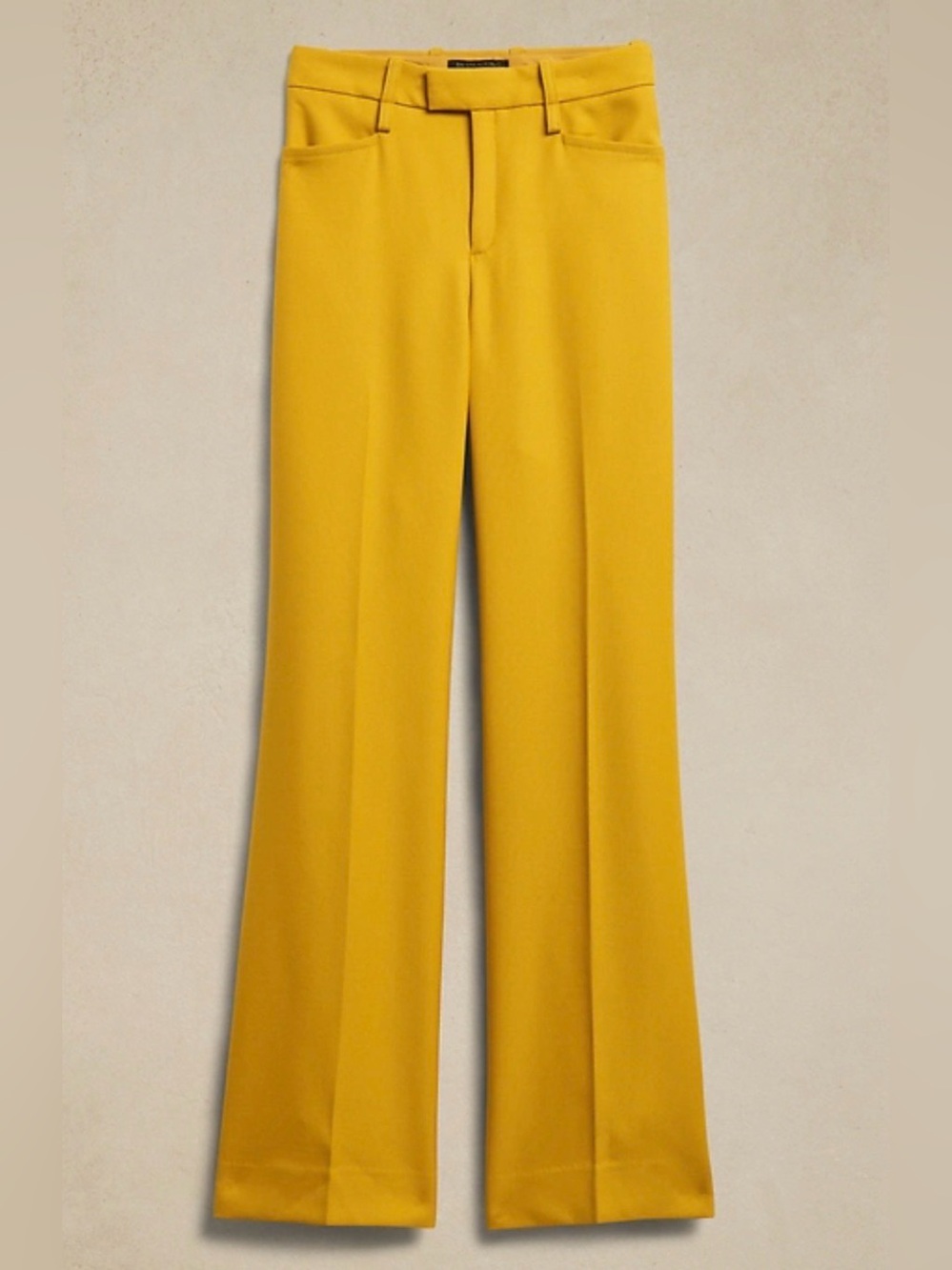 Banana Republic Mustard Wide-Leg Trousers